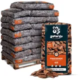 GALAMIO Pinienrinde Pinienmulch Rindenmulch Pinie Mulch Garten Dekor Plus Pinus Pinea Natur Mittelmeer Kiefer Deko 60-100mm 60l x 26 Sack 1.560l / 1 Palette Paligo