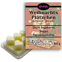 WonderWax Duftwachs WonderWax® Duftwachs Weihnachten 6 Herzen (Weihnachtsplätzchen), Duftrichtung: Weihnachtspudding