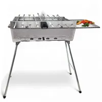 Grillpeter Schaschlikgrill Mangal Astana Deluxe mit 9 Spieße &