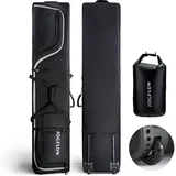 Jogflow 360 gepolsterte Skitasche mit Rollen, wasserdichter Stoff, passend für bis zu 190 cm Skier