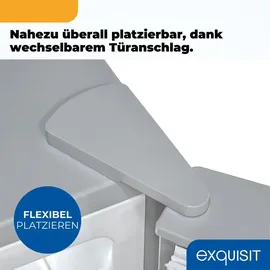 Exquisit KGC5195-65-NF-330E Kühl-Gefrierkombination (193 l, 1575 mm hoch, Silber)