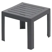 Grosfillex Garten-Beistelltisch Miami (L x B x H: 40 x 40 x 35 cm, Polypropylen, Stapelbar, Quadratisch, Anthrazit)