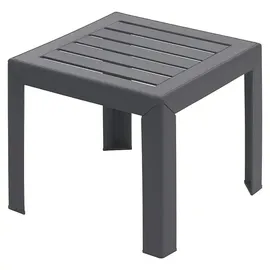 Grosfillex Garten-Beistelltisch Miami (L x B x H: 40 x 40 x 35 cm, Polypropylen, Stapelbar, Quadratisch, Anthrazit)