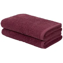 OTTO home Regona Handtuchset 70 x 140 cm rot 2 St.