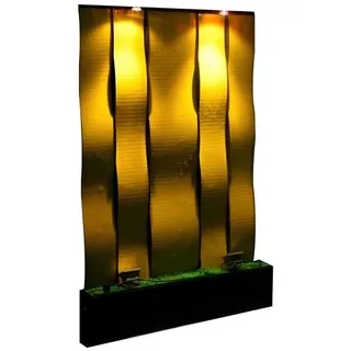 JVmoebel Zimmerbrunnen led Wasserwand Wasserwände Wand Wasserwand 120x200cm Trennwand, Made in Europa beige