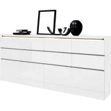 INOSIGN Highboard »Magic, Highboard, Hochschrank, Hochkommode«, mit 4 Türen und 8 Schubkästen, Hochglanz lackiert, Breite 240cm, weiß