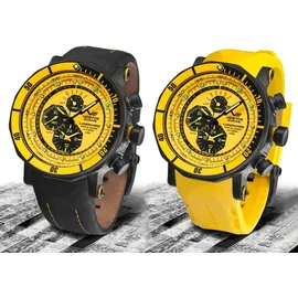 Vostok Europe lunokhod 2 Herren Uhr analog Leder 44 mm YM86-620C504