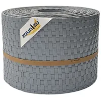 zaunzu Sichtschutz Rattan für Doppelstabmatten UV-beständig Hellgrau 10x 2,55m