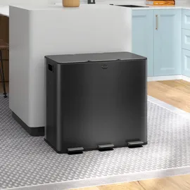 Homcom Mülleimer 3 x 15 l Schwarz