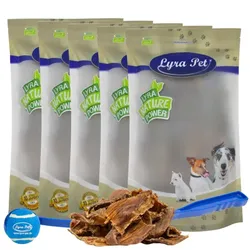 5 kg Lyra Pet® Dörrfleisch Chips 4 - 10 cm + Ballschleuder