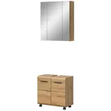 xonox.home Badkombination Ice X86G2B39 mit Rollen Artisan-Eiche Dekor