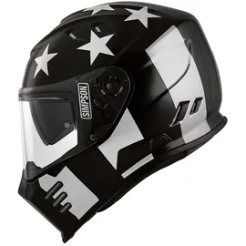 Simpson Venom Stingrae, Integralhelm - Schwarz/Silber / XS