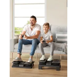 OEM Ergonomische Fußstütze Büro Fußablage Verstellbar Massagefunktion Rutschfest Schwarz 43x32 cm - Schwarz