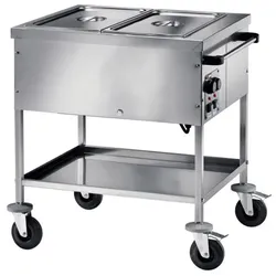 KBS Gastrotechnik KBS Bainmarie Wagen, 2Gn 1/1, Seitliche Bedienung 840x650x850 mm Edelstahl