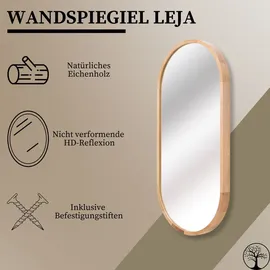 stolarnia pika Ovaler Wandspiegel 100 x 48 cm Braun