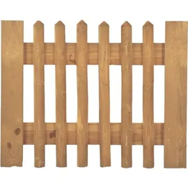 T&J Einzeltor für Senkrechtzaun 100 x 80 cm Braun/Holz