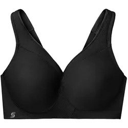 GLAMORISE Nahtloser MagicLift-Sport-BH - Schwarz Unterwäsche   Damen 