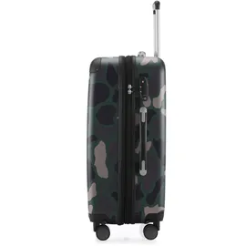 HAUPTSTADTKOFFER - SPREE - Hartschalen-Koffer Trolley Rollkoffer Reisekoffer, 4 Doppel-Rollen, 65 cm, 74 L, Camouflage