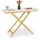 Relaxdays Klapptisch Bambus & MDF, HBT 70x105x50 cm, Esstisch in Küche, Wohnzimmer, Balkon, Natur/weiß