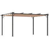 Outsunny Pergola verstellbar bunt 300L x 400B x 223H cm - braun, grau