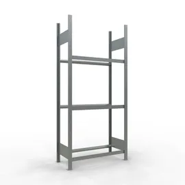 Schulte Reifenregal Stahl 200 x 90 x 40 cm silber für 12 Reifen