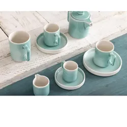 Gastronoble Olympia Fondant Becher Mint - 340ml - 12 Kaffebecher - Porzellan