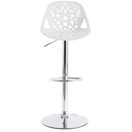 miliboo Design-Barhocker Barock Weiß 2er Set BAROCCA.