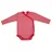 cosilana Langarm Baby-Wickelbody aus Bio Wolle und 30% Seide Geringelt Rot 50/56