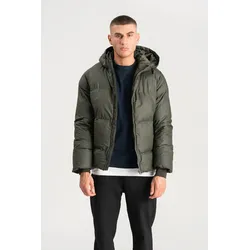 Beschichtete Kapuzenjacke - Olive - Mann - TeeShoppen