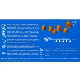 Lumineo LED Solar Lichterkette Lampenschirme 4,5m - Solarlichterkette Solarkette Gartenbeleuchtung Partylichterkette Außen Garten, Balkon, Solarstring, Beleuchtung de Garten, Außenbele... Beige