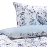 Beliani Bettwäsche-set BALLARD Baumwollsatin 155 x 220 cm, Blau
