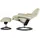 Stressless Relaxsessel Reno Leder 83 x 110 x 76 cm creme mit Hocker