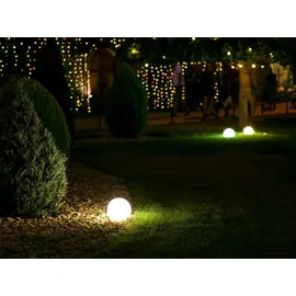 meineWunschleuchte LED Kugelleuchte für den Garten Strom Ø45cm Dekokugel Beetleuchte Weglampen Ip65