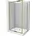 Apia ausziehbare 130 x 100 cm Transparent Gold Duschwanne Flat Weiß 840-130-100-50-00-4010G