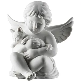 Rosenthal Engel mit Katze Weiss Matt 10,5 cm