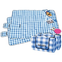 PEARL Picknickdecke gepolstert: 2er-Set Fleece-Picknick-Decken mit wasserabweisender Unterseite (wasserdichte Picknickdecke)