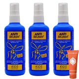 Anti Brumm Kids Sensitive 3x 75 ml I Schutz gegen Mücken und Zecken I Mückenspray I Für zu Hause, Reise, Tropen I Icaridin I Kinder ab 1 Jahr I empfindliche Haut I Spar-Set plus Pharma Perle give-away