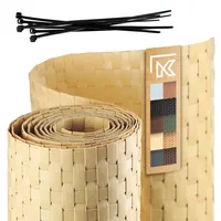 Kadax Sichtschutzstreifen Technorattan 19 x 255 cm Beige Kunststoff
