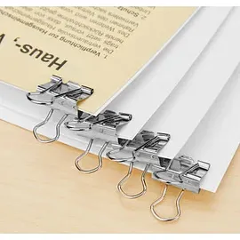 Maul Foldbackklammern silber 1,9 cm - 12 Stück