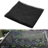 KtbeYTi Outdoor Insektenschutznetz 2.4m * 3m Engmaschig Pflanzenschutznetz Vogelschutznetz für Gemüse Garten(Schwarz)