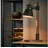 Lightbox Tischlampe im Landhaus Stil - 55 x 16 x 29 cm - rustikale Tischleuchte mit Schalter & schwenkbaren Kopf - E27, aus Metall/Holz aus kanadischer Schwarz-Pappel - in Stahl Schwarz/Braun