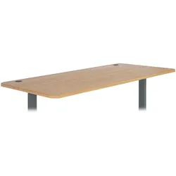 Mendler Tischplatte HWC-D40 für Schreibtische, Schreibtischplatte, 160x80cm ~ braun Struktur
