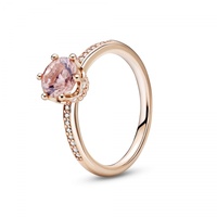 Pandora Ring Rosé "Rosa funkelnde Krone" rosévergoldet Zirkonia 188289C01