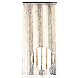 Kobolo Türvorhang Bambusvorhang Insektenschutz BAMBOO 31 Stränge 90x200 cm