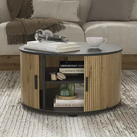 Vicco Selva Schwarz Eiche 80 x 80 x 45 cm