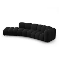 Micadoni Sofa Lupine, modular 5-Sitzer schwarz
