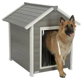 Kerbl Hundehütte Hendry 101 x 98 x 88 cm Holz/Kunststoff Grau/Weiß