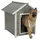 Kerbl Hundehütte Hendry 101 x 98 x 88 cm Holz/Kunststoff Grau/Weiß