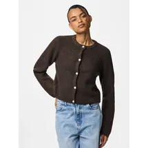 Pieces PCSILLY LS O-NECK KNIT CARDIGAN Hot Fudge XL