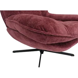 MCW Relaxsessel MCW-P32 Chenille 370 g/m2 70 x 70 x 70 cm Beere mit Hocker